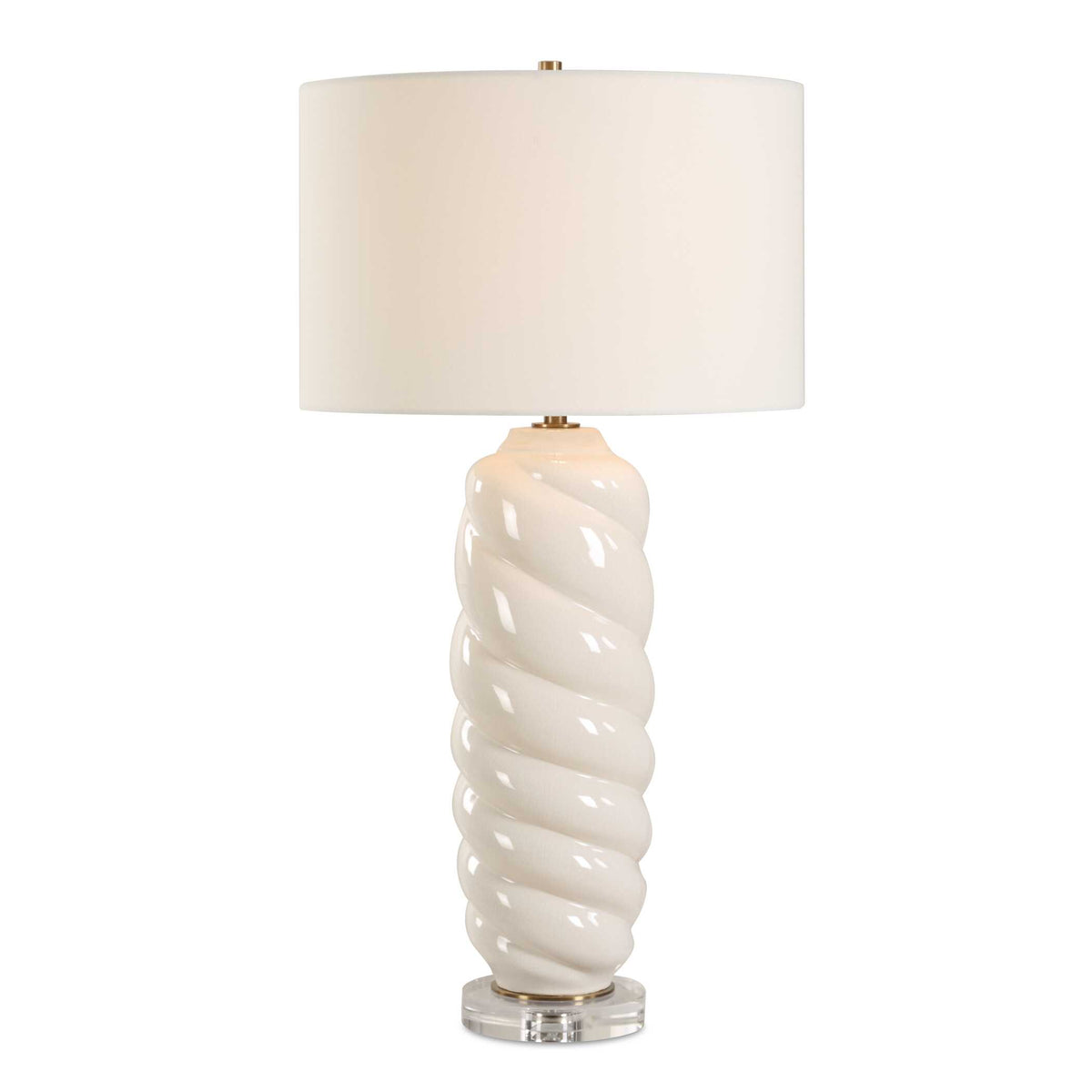 Anneli White Swirl Table Lamp - Ornate Home