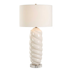 Anneli White Swirl Table Lamp - Ornate Home