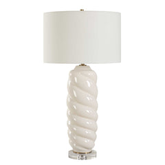 Anneli White Swirl Table Lamp - Ornate Home