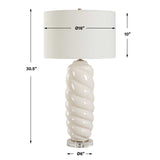 Anneli White Swirl Table Lamp - Ornate Home