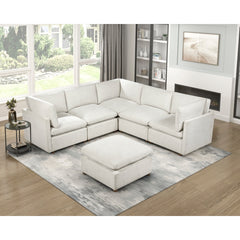Annex Beige Armless Chair - Ornate Home