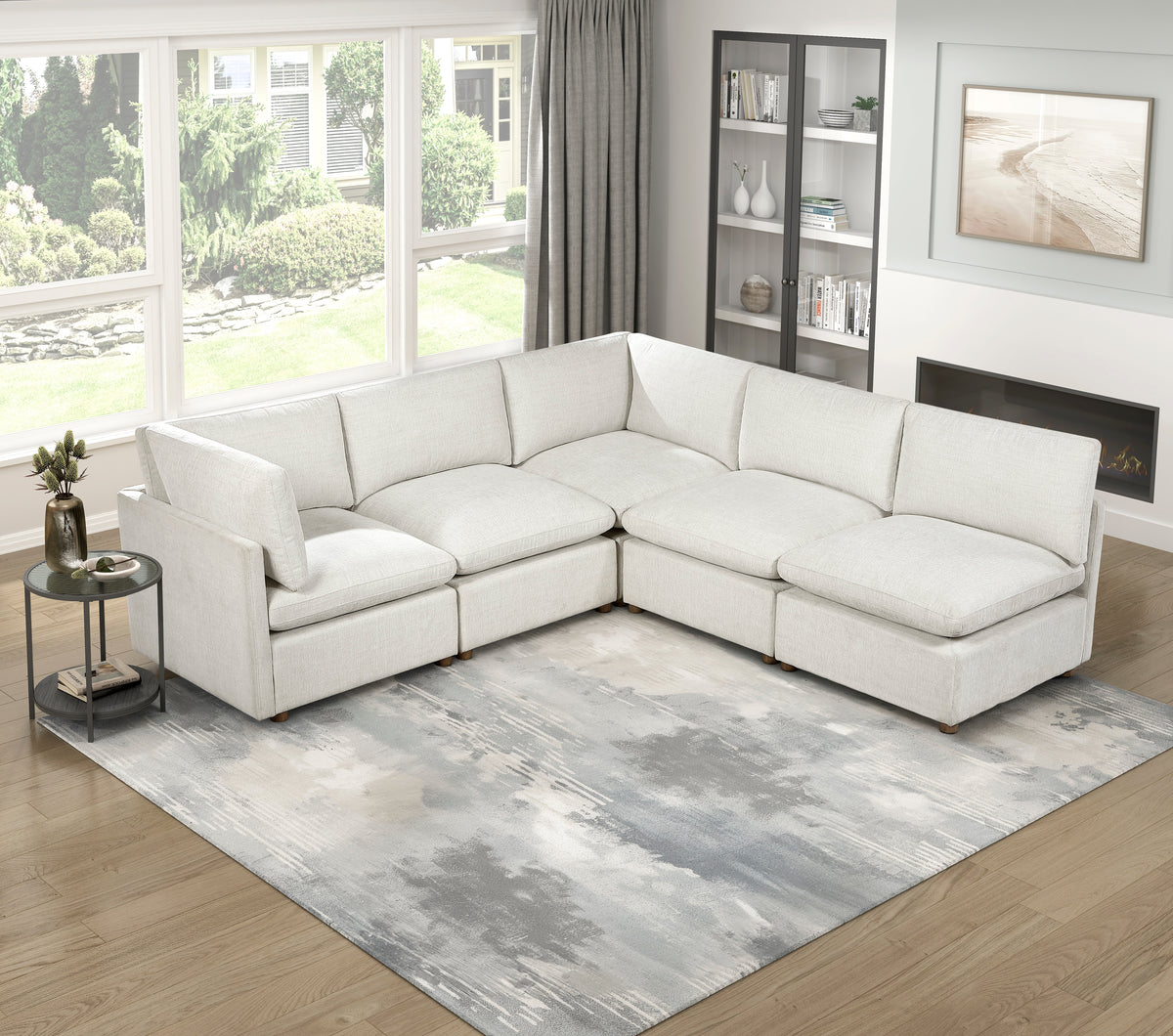 Annex Beige Corner Seat - Ornate Home