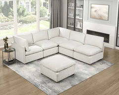 Annex Beige Ottoman - Ornate Home