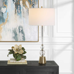 Annily Brass Crystal Table Lamp - Ornate Home