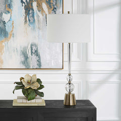 Annily Brass Crystal Table Lamp - Ornate Home