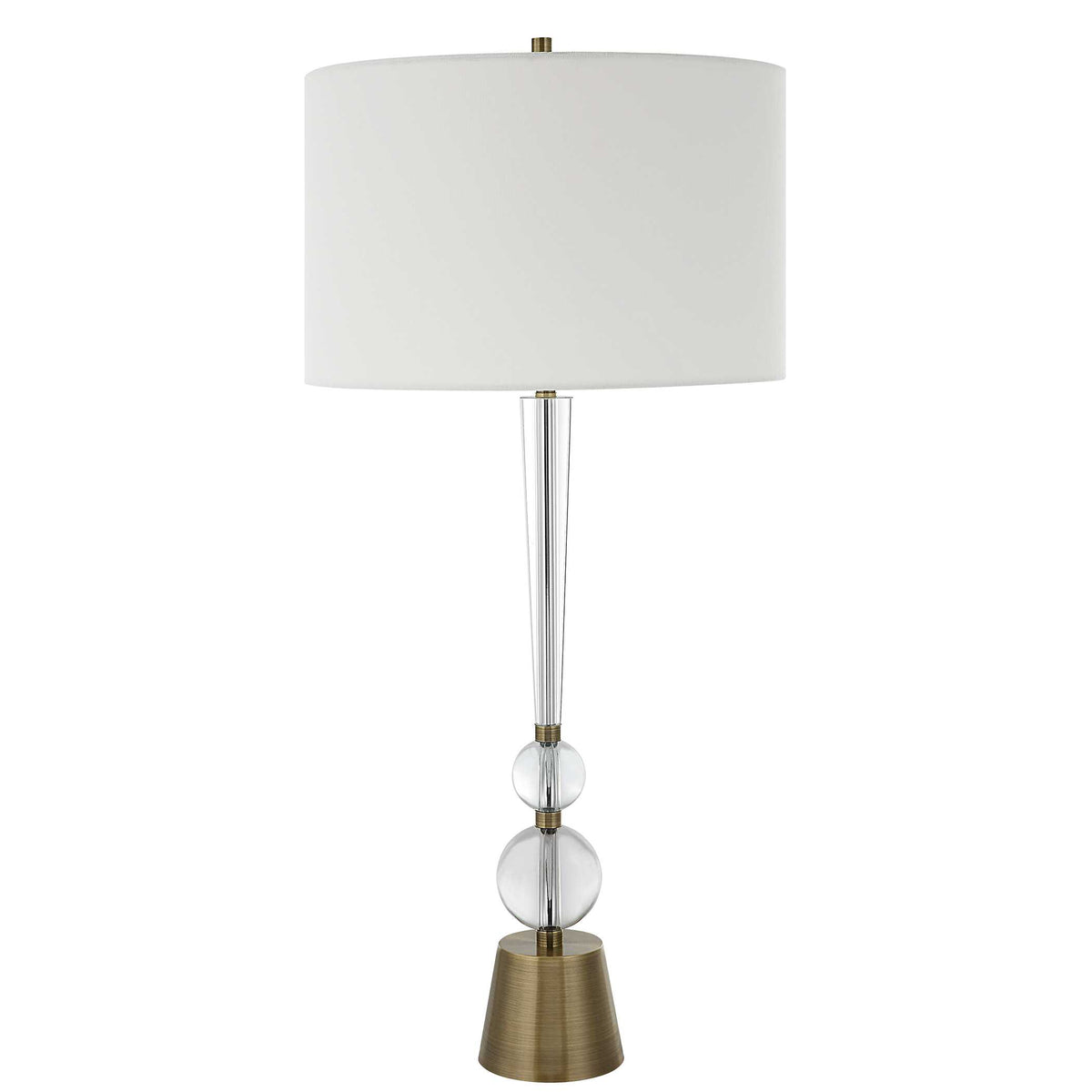 Annily Brass Crystal Table Lamp - Ornate Home