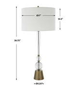 Annily Brass Crystal Table Lamp - Ornate Home