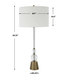Annily Brass Crystal Table Lamp - Ornate Home