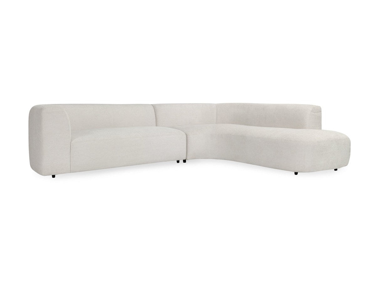 Anniston Ivory 2pc Sectional w/RAF Chaise - Ornate Home