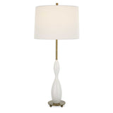 Annora Glossy White Table Lamp - Ornate Home