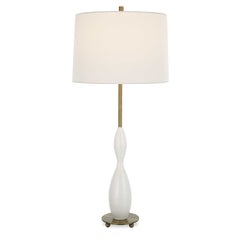 Annora Glossy White Table Lamp - Ornate Home