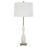 Annora Glossy White Table Lamp - Ornate Home