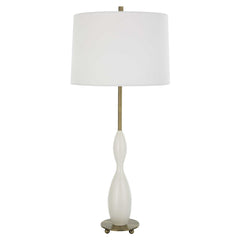 Annora Glossy White Table Lamp - Ornate Home