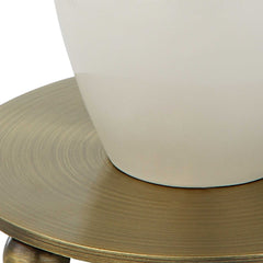 Annora Glossy White Table Lamp - Ornate Home