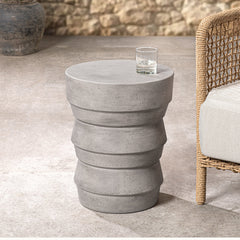Anora Light Gray Outdoor Accent Table - Ornate Home