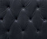 Ansario Black Velvet Stationary Sofa - Ornate Home