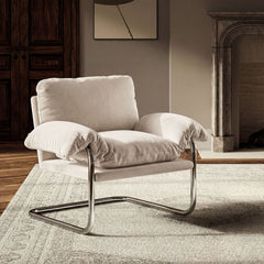 Ansel Alabaster Performance Velvet Accent Chair - Ornate Home