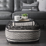 Ansel Black Metal Mirrored Bottom Oval Serving Tray - Ornate Home