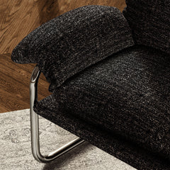 Ansel Charcoal Boucle Fabric Accent Chair - Ornate Home