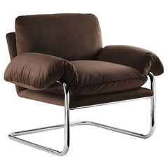 Ansel Chocolate Brown Performance Velvet Accent Chair - Ornate Home