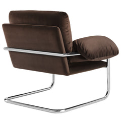 Ansel Chocolate Brown Performance Velvet Accent Chair - Ornate Home