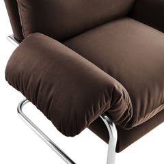 Ansel Chocolate Brown Performance Velvet Accent Chair - Ornate Home