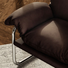 Ansel Chocolate Brown Performance Velvet Accent Chair - Ornate Home