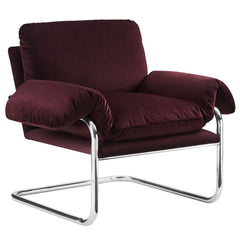 Ansel Mulberry Performance Velvet Accent Chair - Ornate Home
