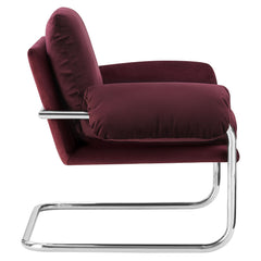 Ansel Mulberry Performance Velvet Accent Chair - Ornate Home