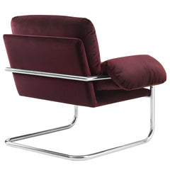 Ansel Mulberry Performance Velvet Accent Chair - Ornate Home