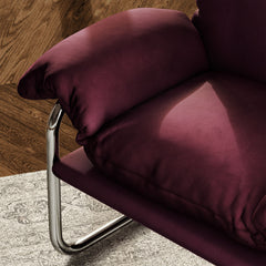 Ansel Mulberry Performance Velvet Accent Chair - Ornate Home