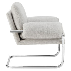 Ansel Newsprint Boucle Fabric Accent Chair - Ornate Home