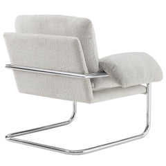 Ansel Newsprint Boucle Fabric Accent Chair - Ornate Home