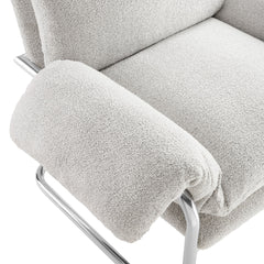 Ansel Newsprint Boucle Fabric Accent Chair - Ornate Home