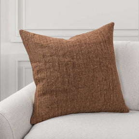 Ansel Pecan Brown 22"x22" Throw Pillow (Set of 2)