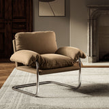 Ansel Taupe Performance Velvet Accent Chair - Ornate Home