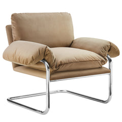 Ansel Taupe Performance Velvet Accent Chair - Ornate Home