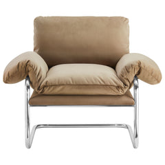 Ansel Taupe Performance Velvet Accent Chair - Ornate Home
