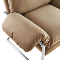 Ansel Taupe Performance Velvet Accent Chair - Ornate Home