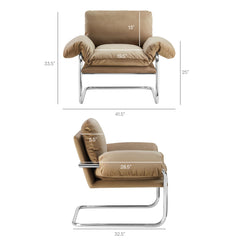 Ansel Taupe Performance Velvet Accent Chair - Ornate Home