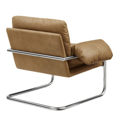Ansel Toast Vegan Leather Accent Chair - Ornate Home