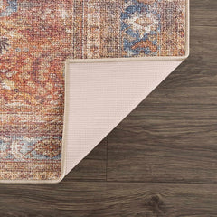 Anshu Peach Washable Area Rug - Clearance - Ornate Home