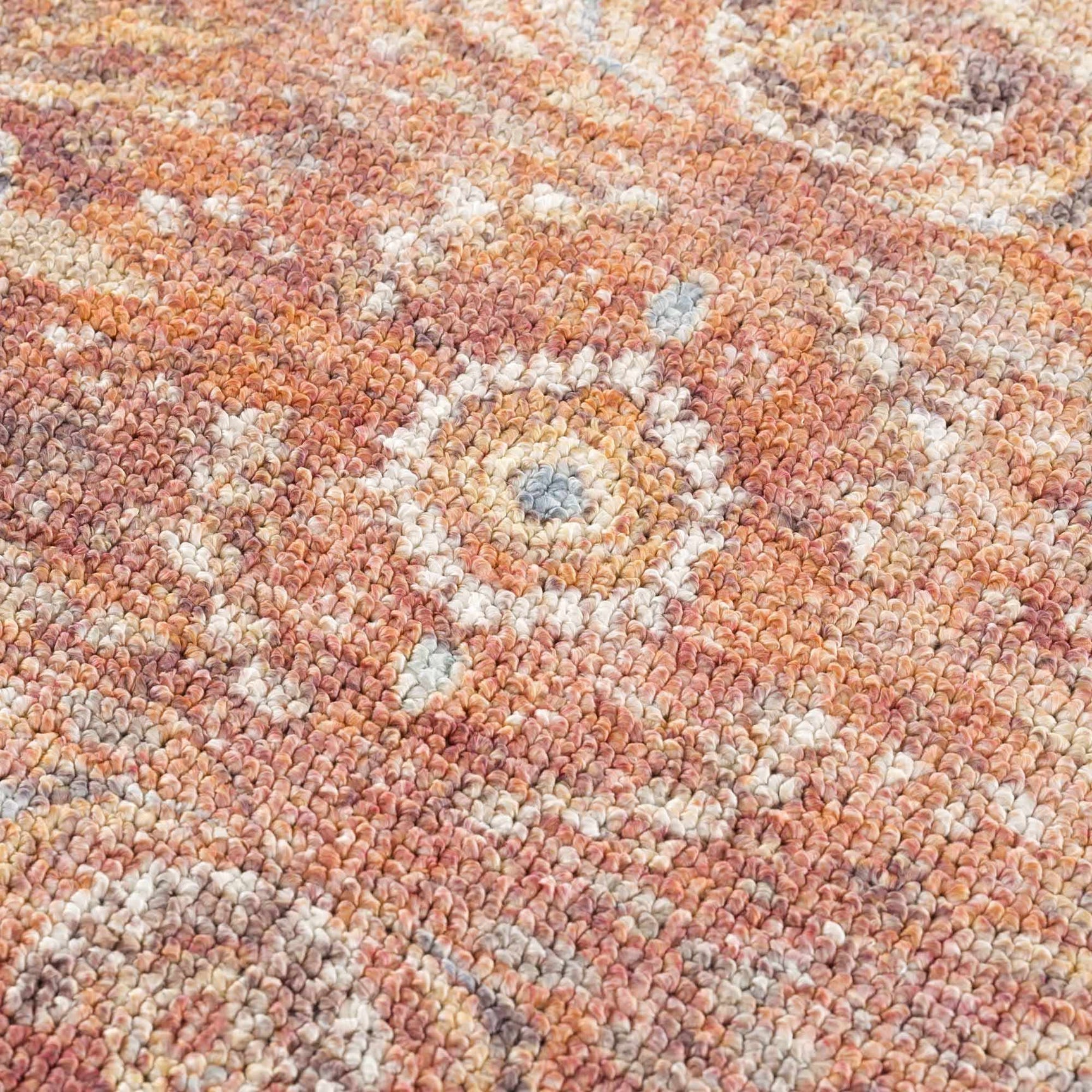 Anshu Peach Washable Area Rug - Clearance - Ornate Home