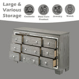 Antares Light Gray Oak Dresser - Ornate Home