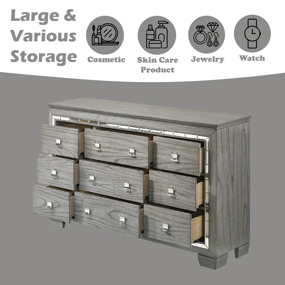 Antares Light Gray Oak Dresser - Ornate Home