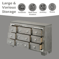 Antares Light Gray Oak Dresser - Ornate Home