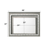 Antares Light Gray Oak Mirror (LED) - Ornate Home