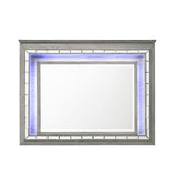 Antares Light Gray Oak Mirror (LED) - Ornate Home