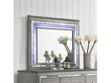 Antares Light Gray Oak Mirror (LED) - Ornate Home