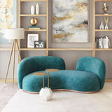 Anten Brass & White Side Table - Ornate Home